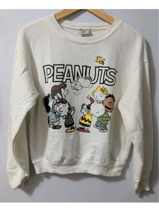 Peanuts Tops - Peanuts White Crewneck Sweatshirt XS (1) Snoopy Fall